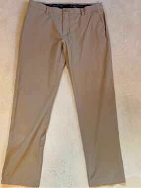 Vineyard Vines On The Go Men's Khaki Performance Flat Front Chinos Sz 36